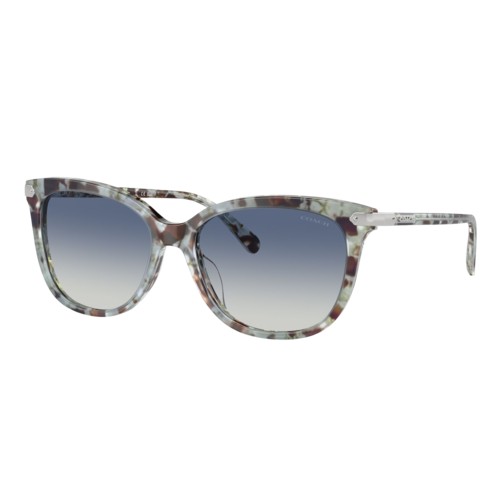 Coach Womens HC8378U Sunglasses Seaglass Tortoise/Blue Gradient, Size 57 frame