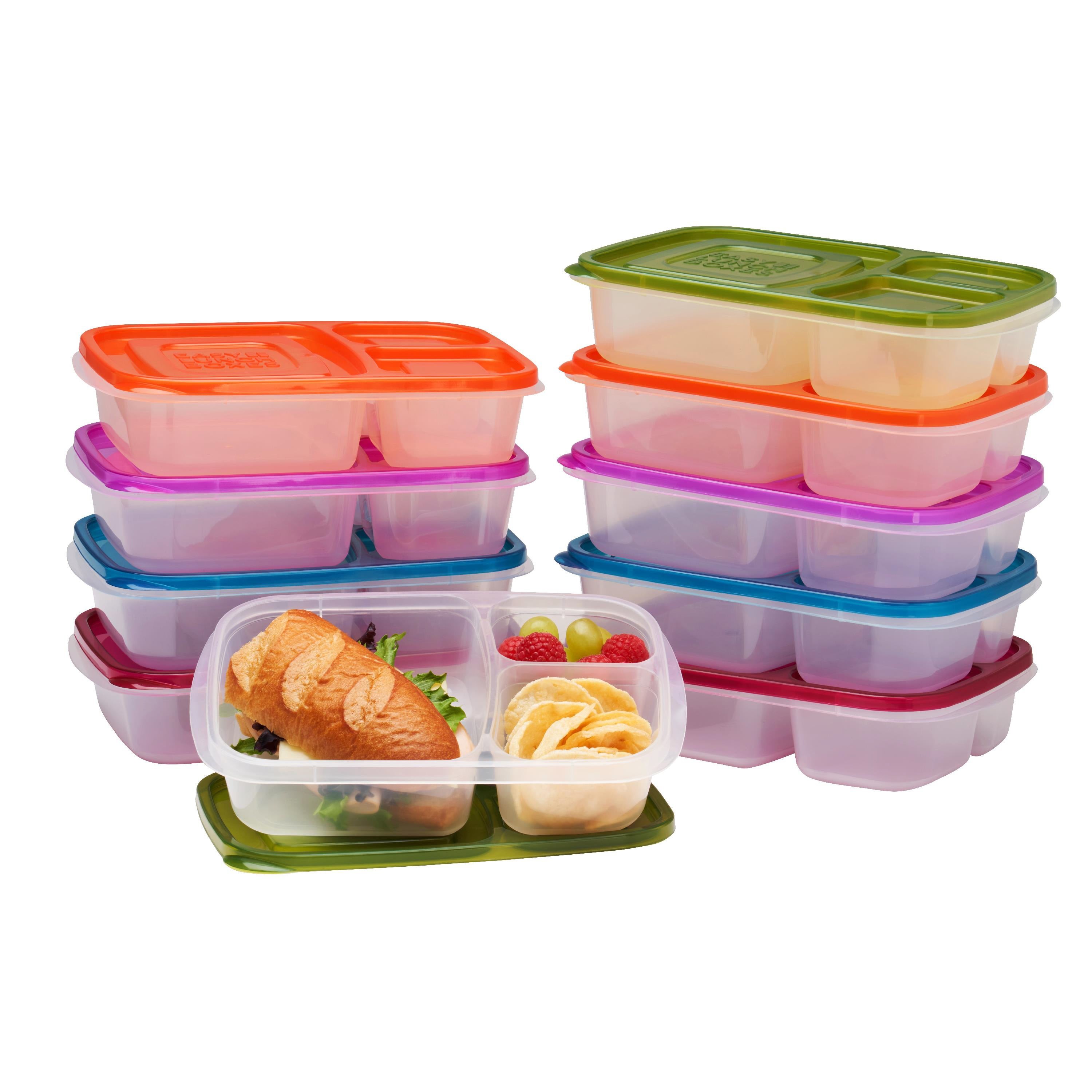 Easy Lunchboxes 10pc 3 Compartment Container Set