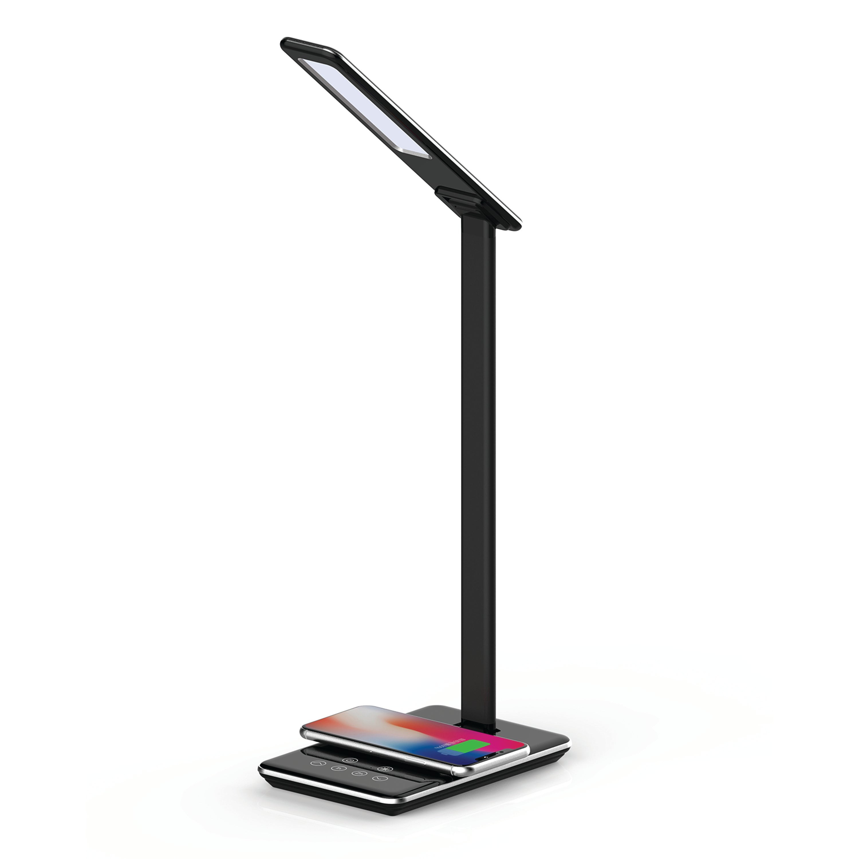 LED Desk Lamp w/ Qi Wireless Charger Black