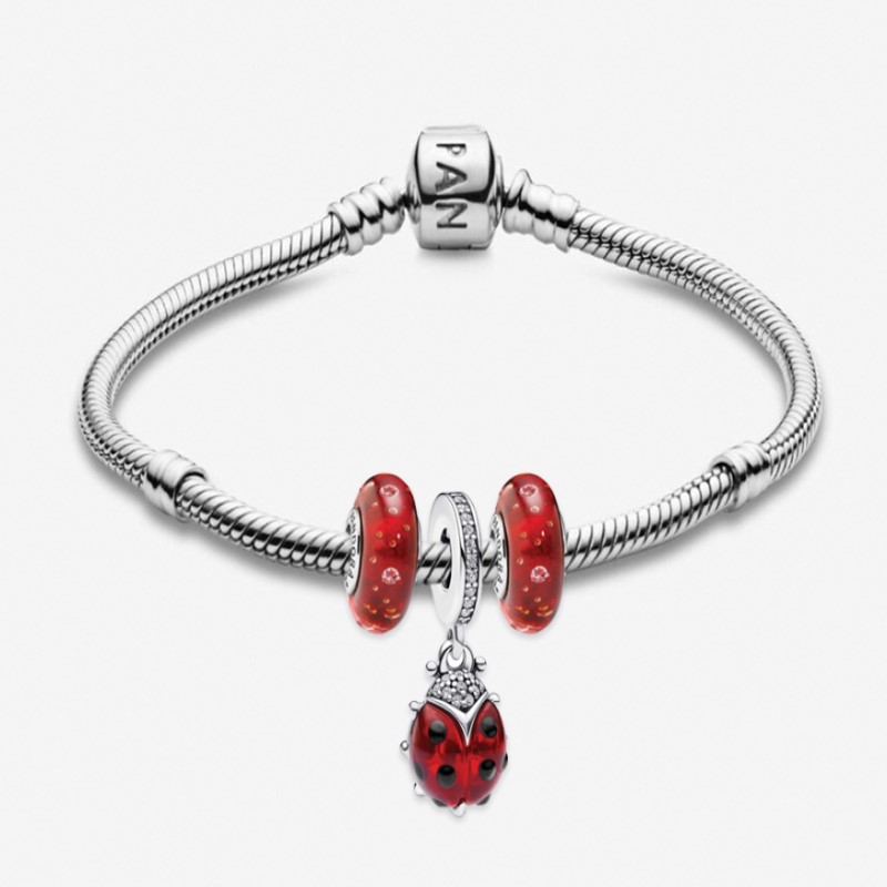 Ladybird Dangle Bracelet