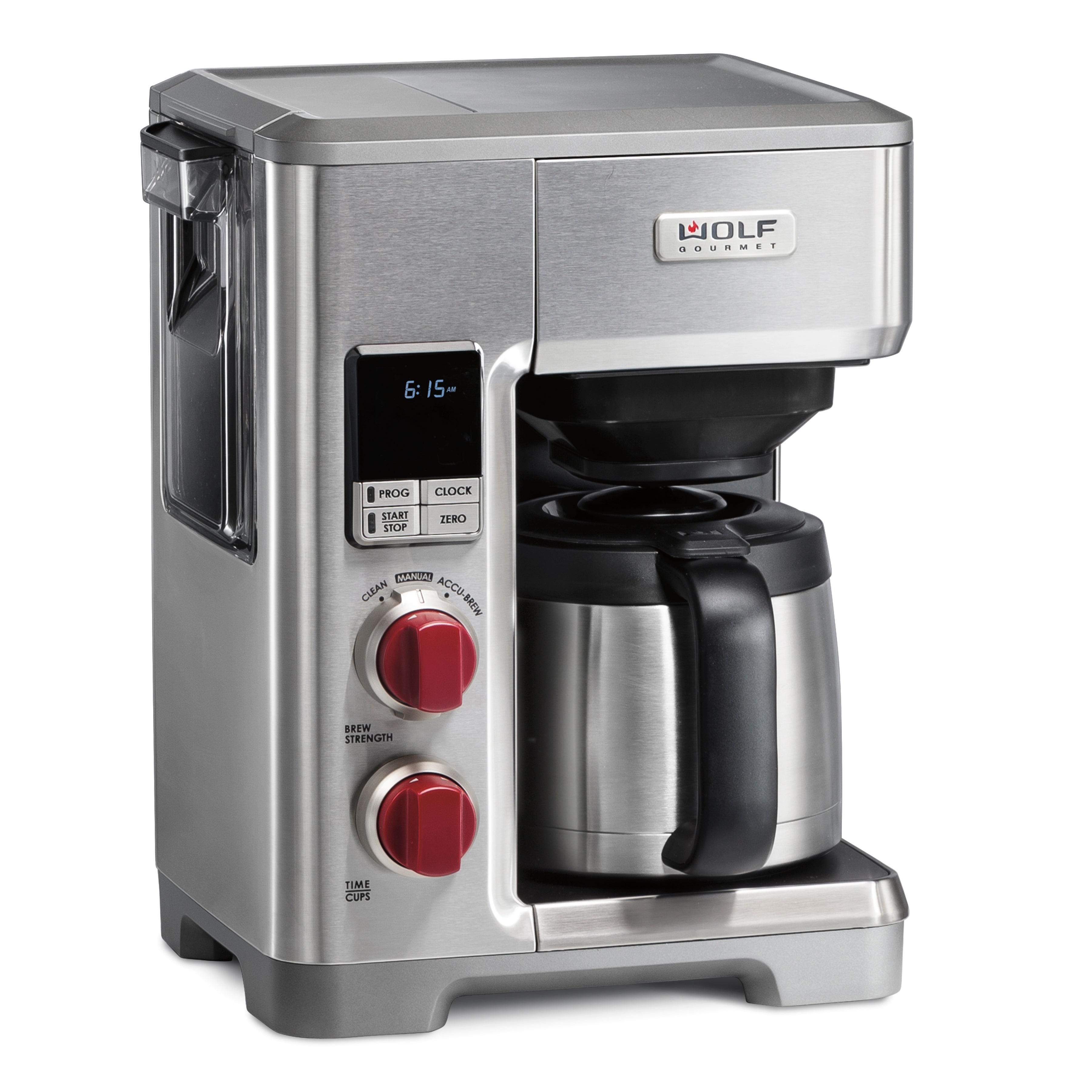 Programmable Drip Coffeemaker Red Knobs