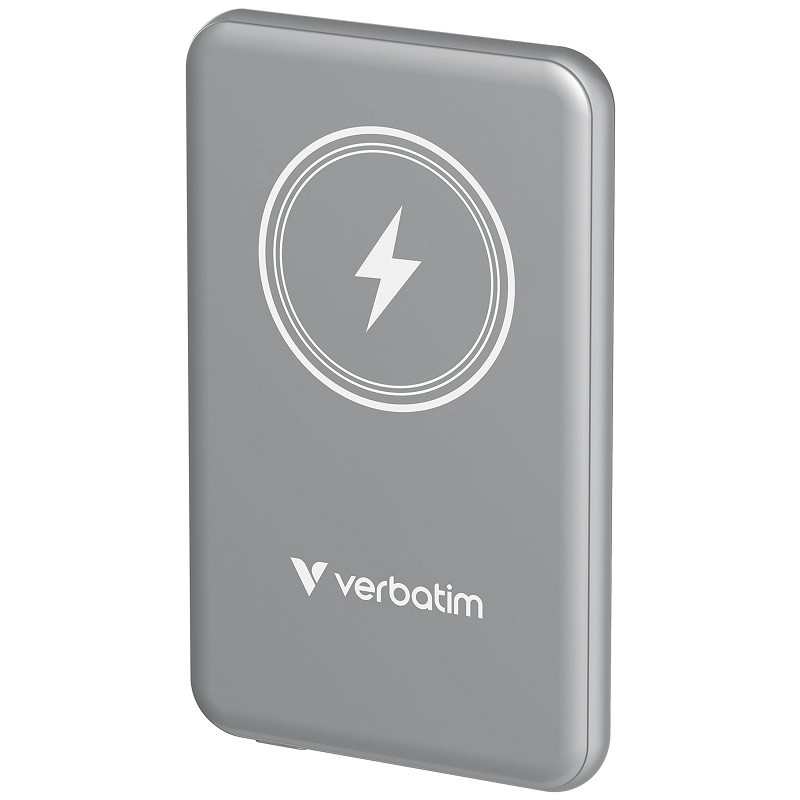 Charge 'n' Go Magnetic Wireless Power Bank 5000 mAh - (Gray)