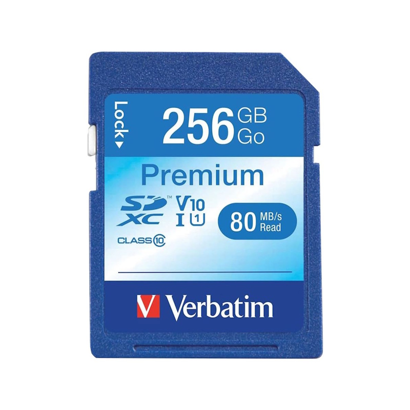 256GB Premium SDXC UHS-I Memory Card