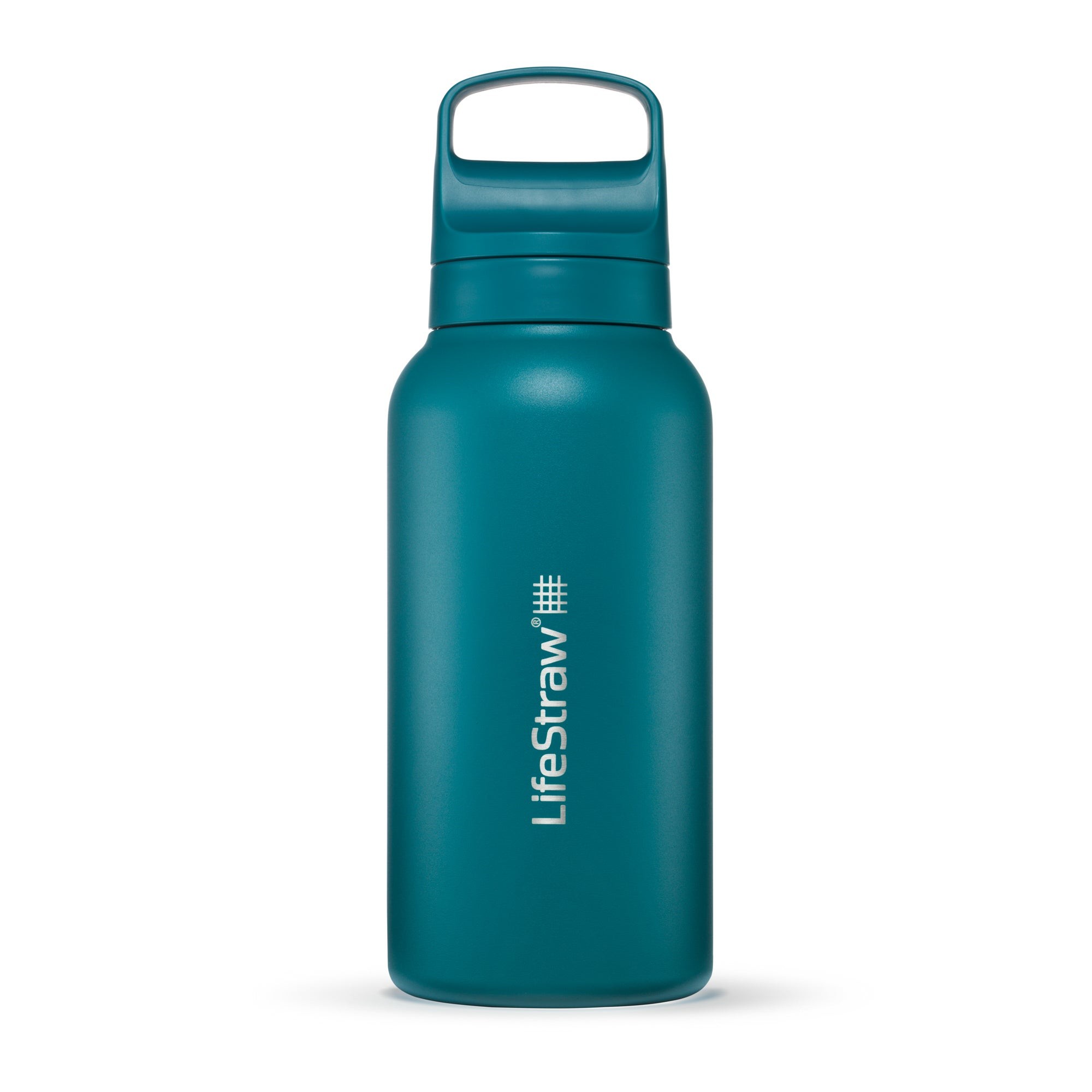 LifeStraw Go 1L Stainless Steel Filtered Water Bottle Laguna Teal