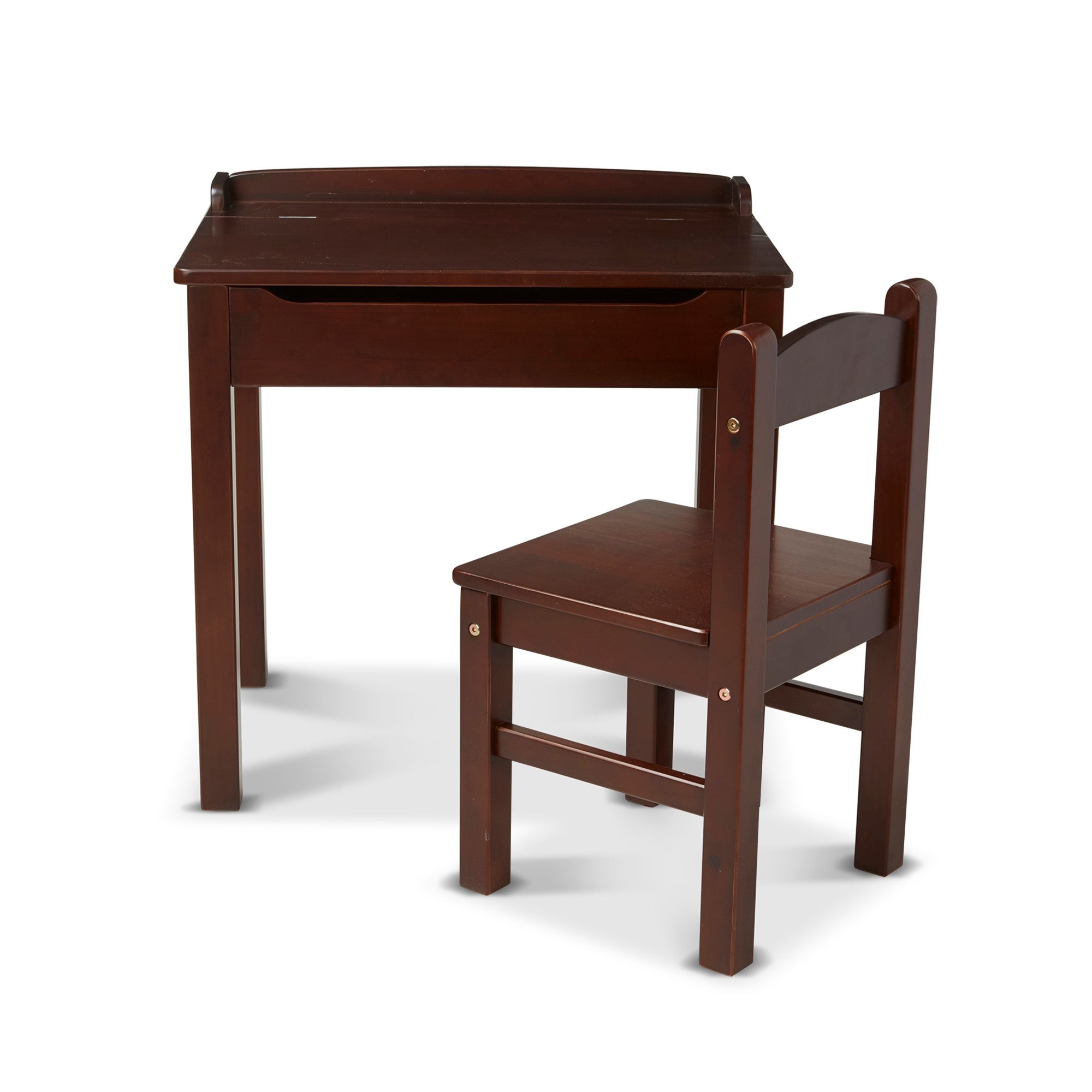 Kids Wooden Lift-Top Desk & Chair Espresso
