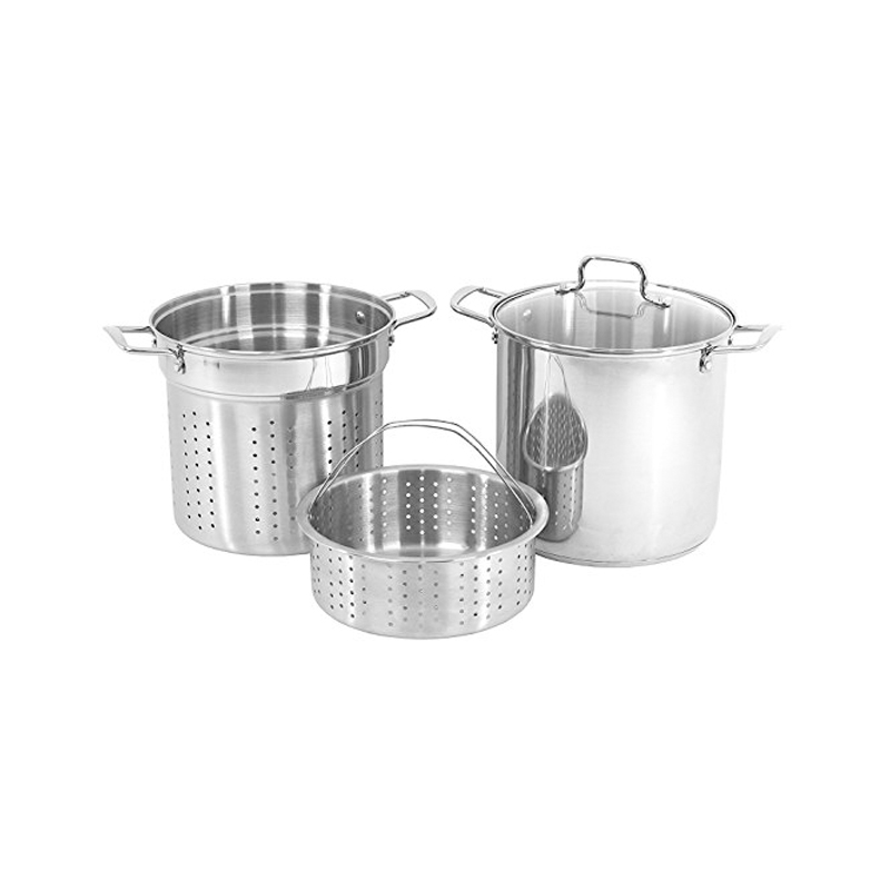 12 - Quart Stainless Steel Multi-Cooker - (4 Piece)