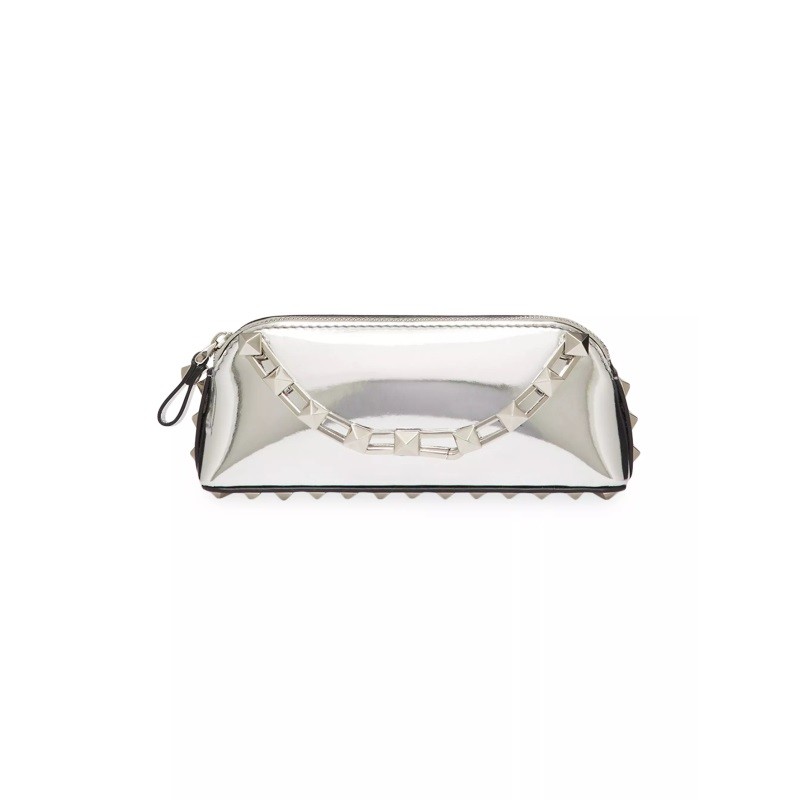 Valentino Garavani Rockstud mini clutch (Metalic Mirror)