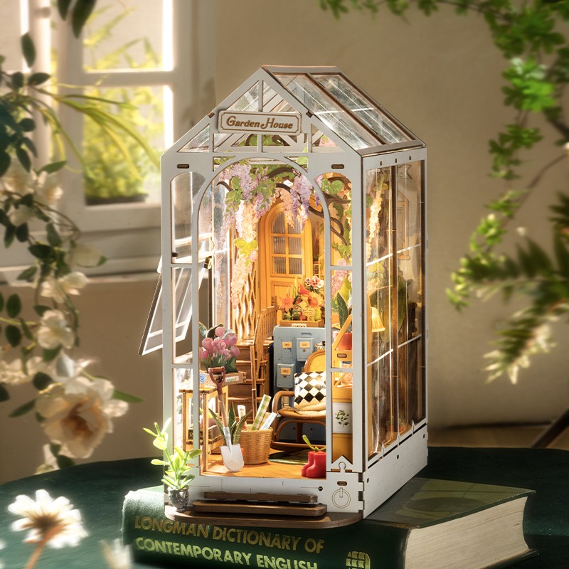 DIY Miniature Kit Book Nook - (Flower House)