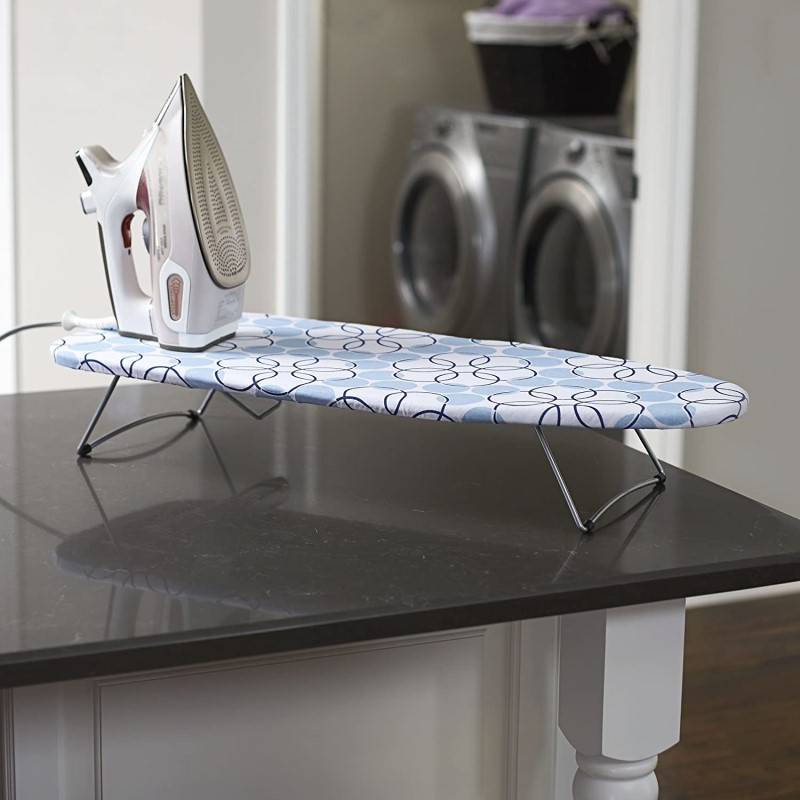 Handy Tabletop Ironing Board with Folding Legs