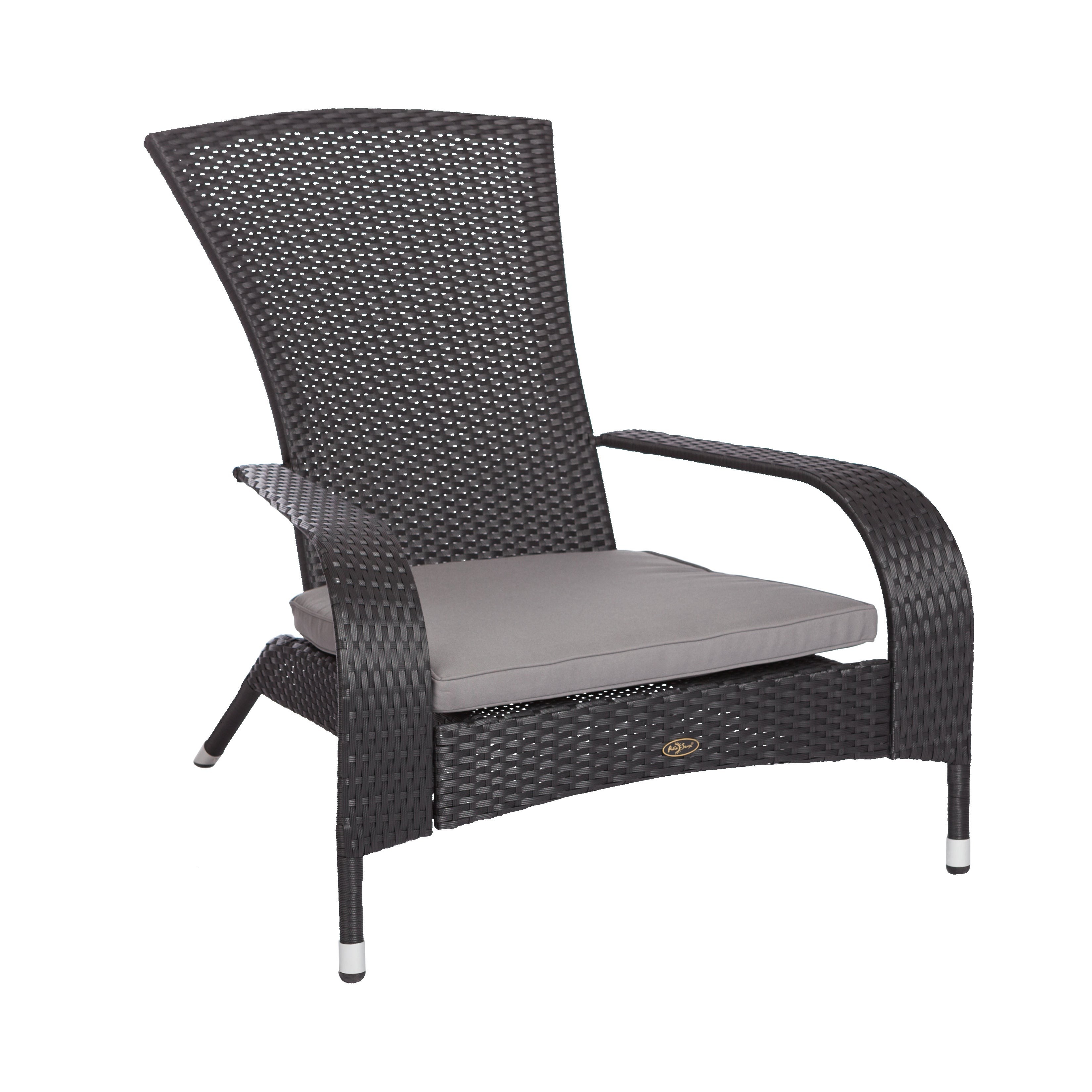 Coconino Wicker Adirondack Chair Black