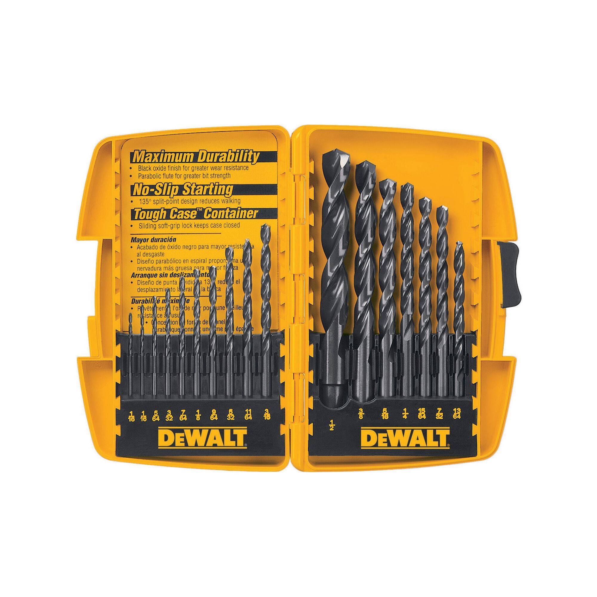 17pc Black Oxide Drill Bit Set