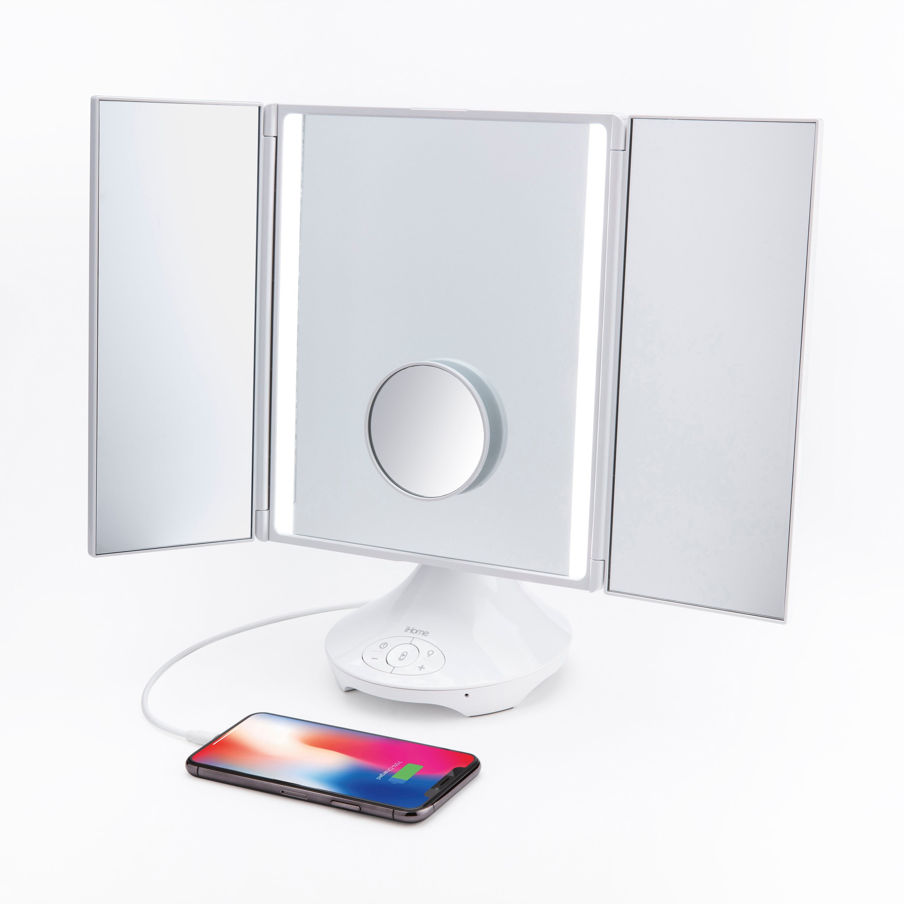 Reflect Trifold Vanity Mirror w/ BT Speaker & USB Charging