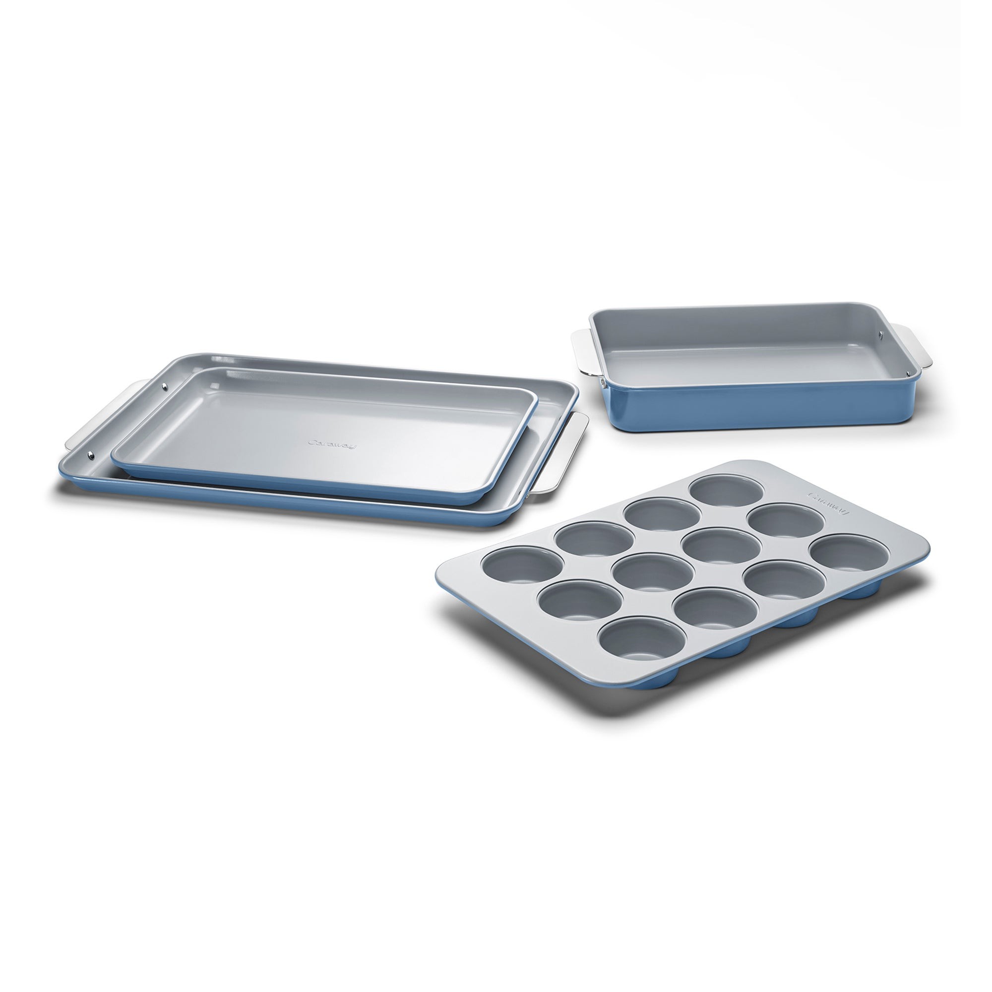 5pc Non-Toxic Nonstick Ceramic Bakeware Set Slate