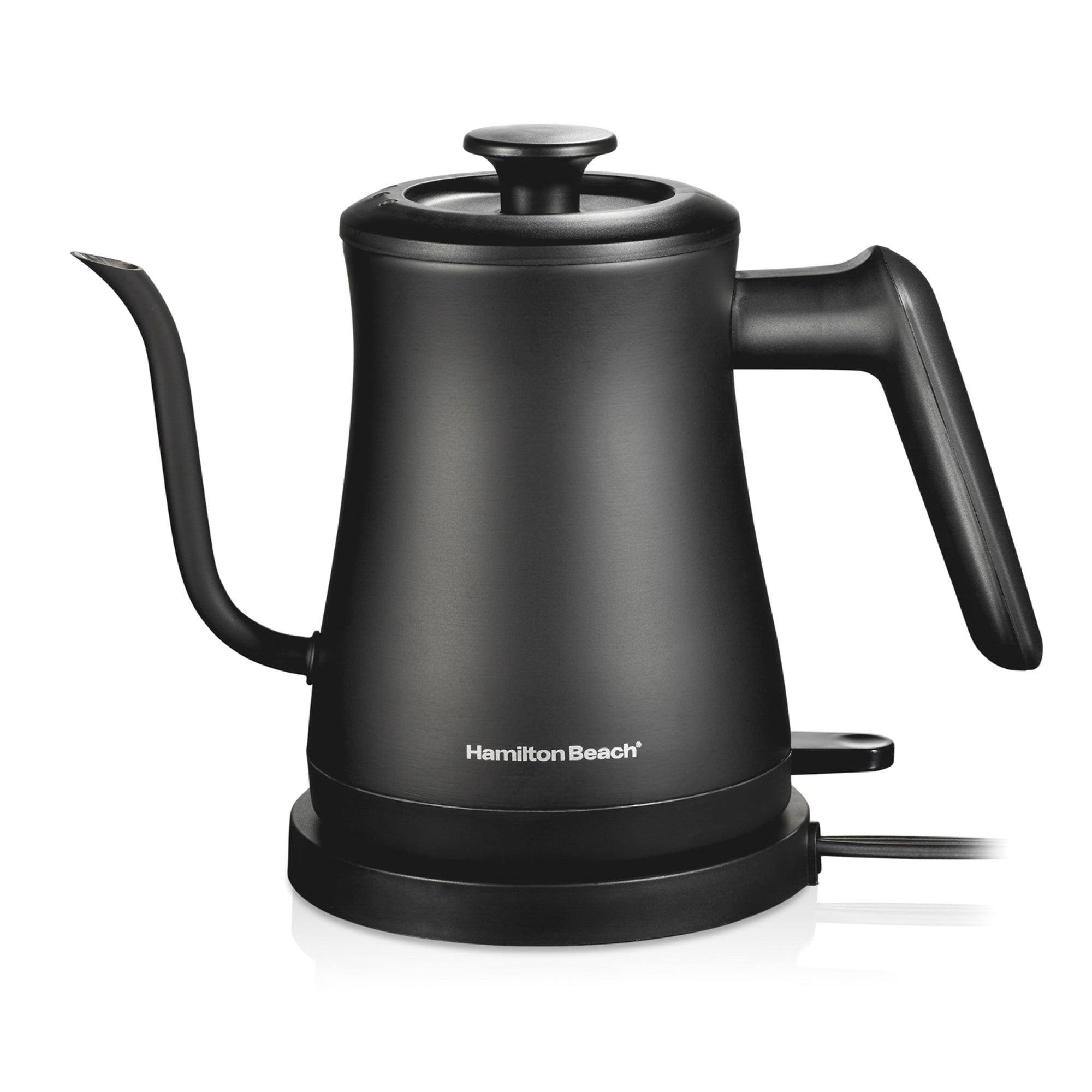 Compact Gooseneck Electric Kettle Black