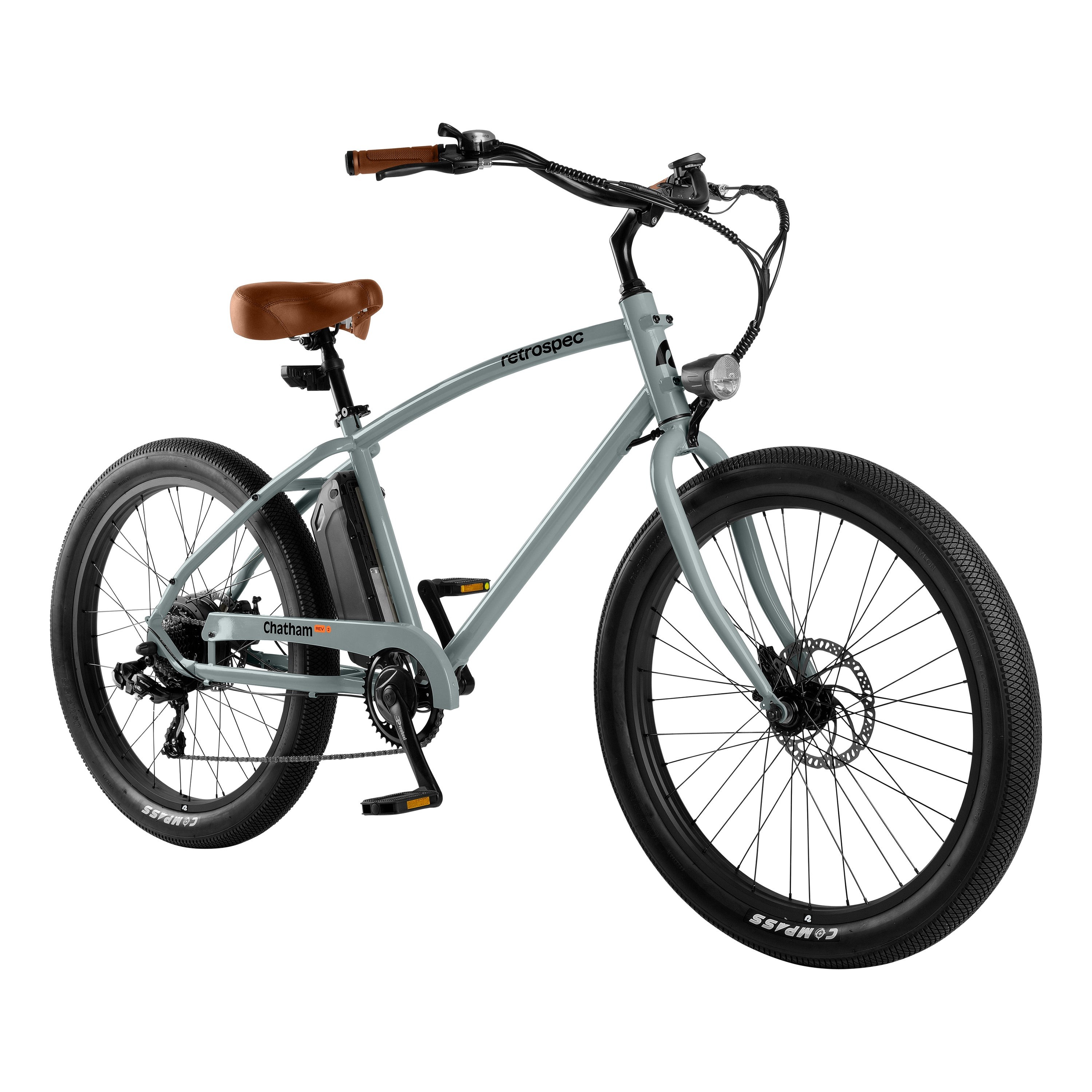 Chatham Rev 2 Beach Cruiser Electric Bike - 18" Frame Anchor Gray