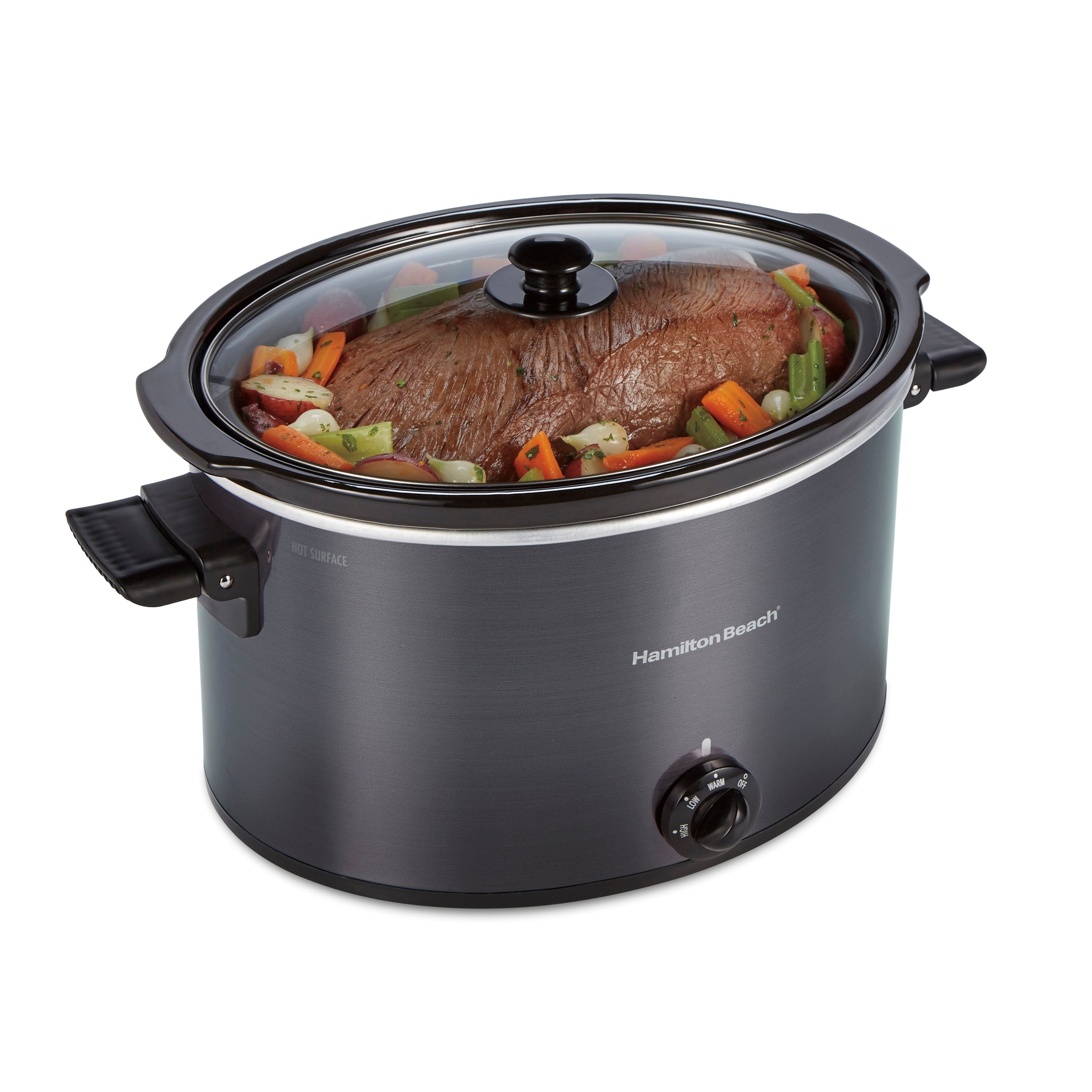 10qt Extra Large Capacity Slow Cooker Black