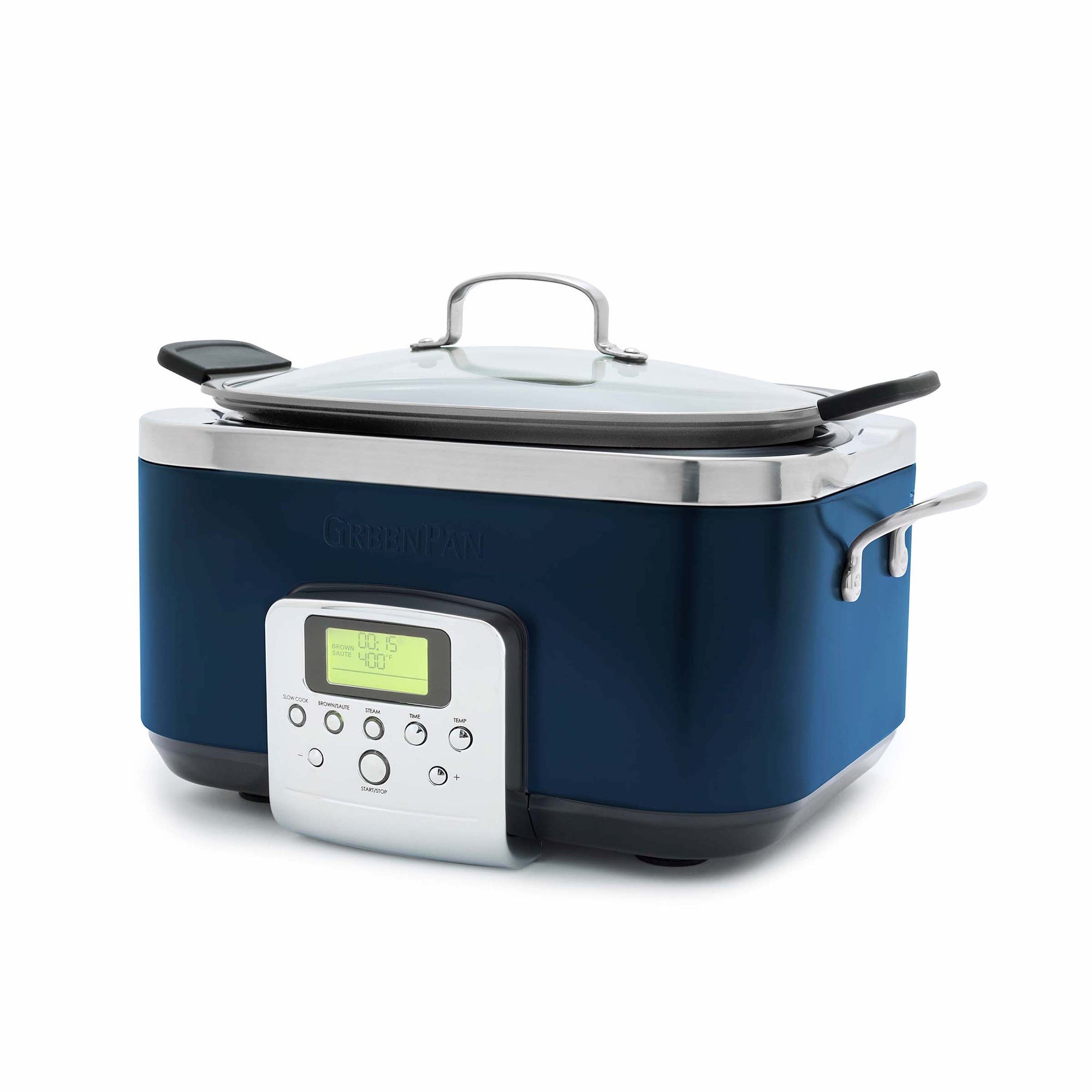 Elite 6qt Ceramic Nonstick Slow Cooker Oxford Blue