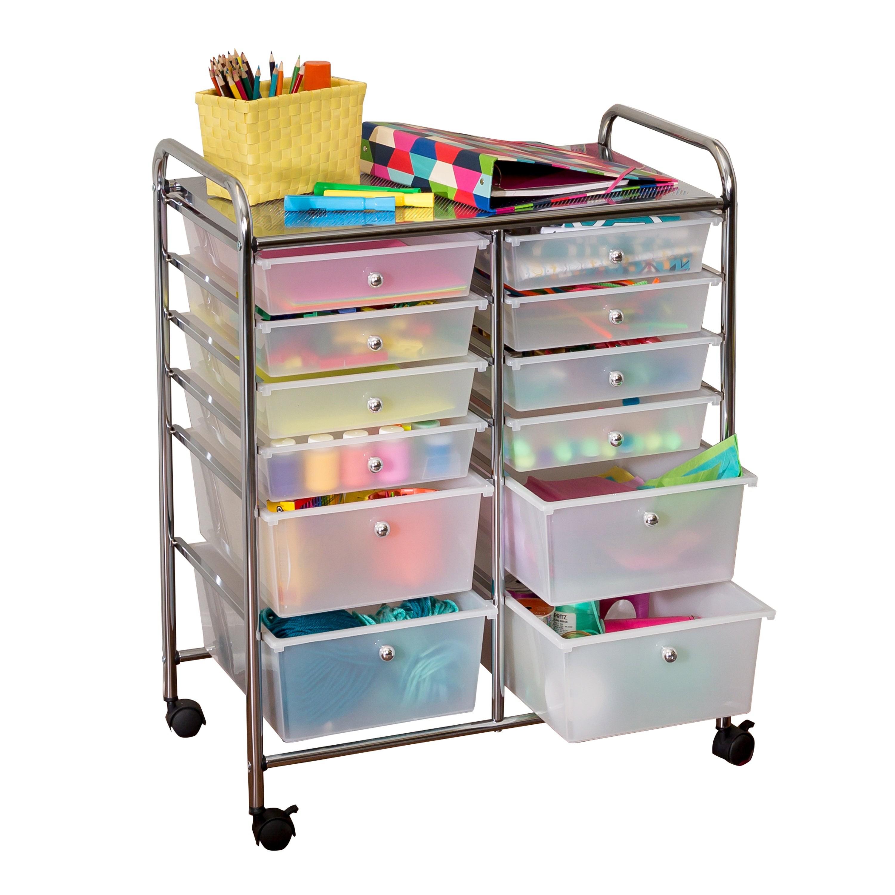 12-Drawer Rolling Storage Cart & Organizer