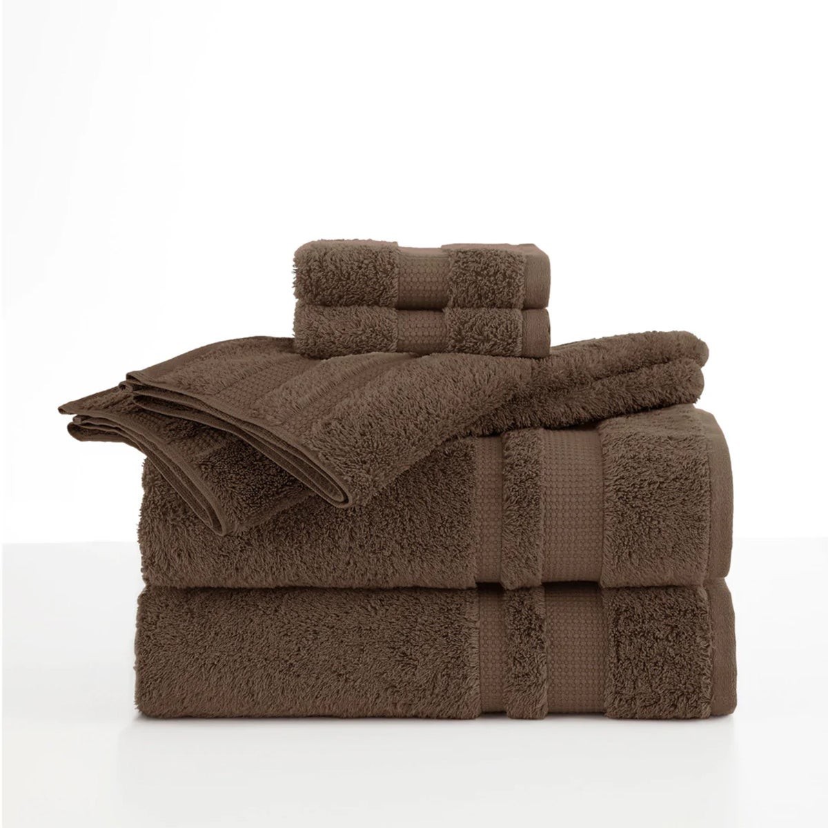 Supima Luxe 6pc Bath Towel Set Chocolate Brown