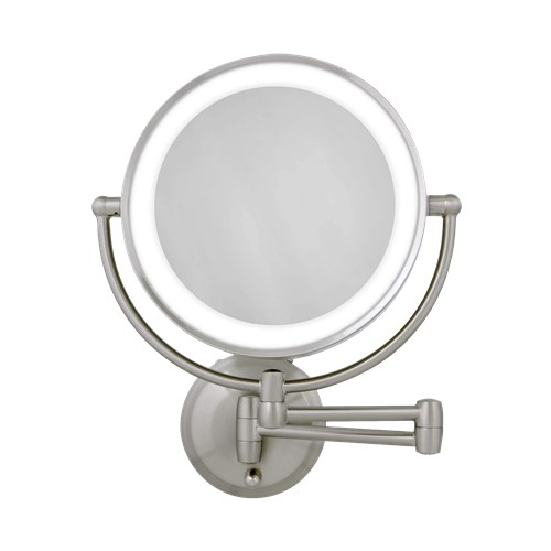 Zadro Cordless Dual LED Lighted Round Wall Mount Mirror 1X/10X