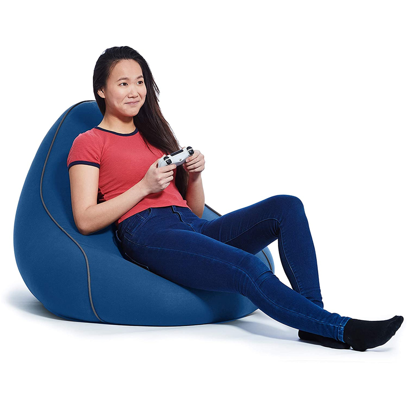 Lounger Bean Bag Chair with Raised Back - (Blue)