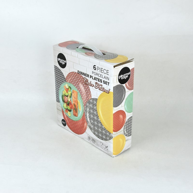 6 Pcs Color Festival 10.5inch Dinner Plate