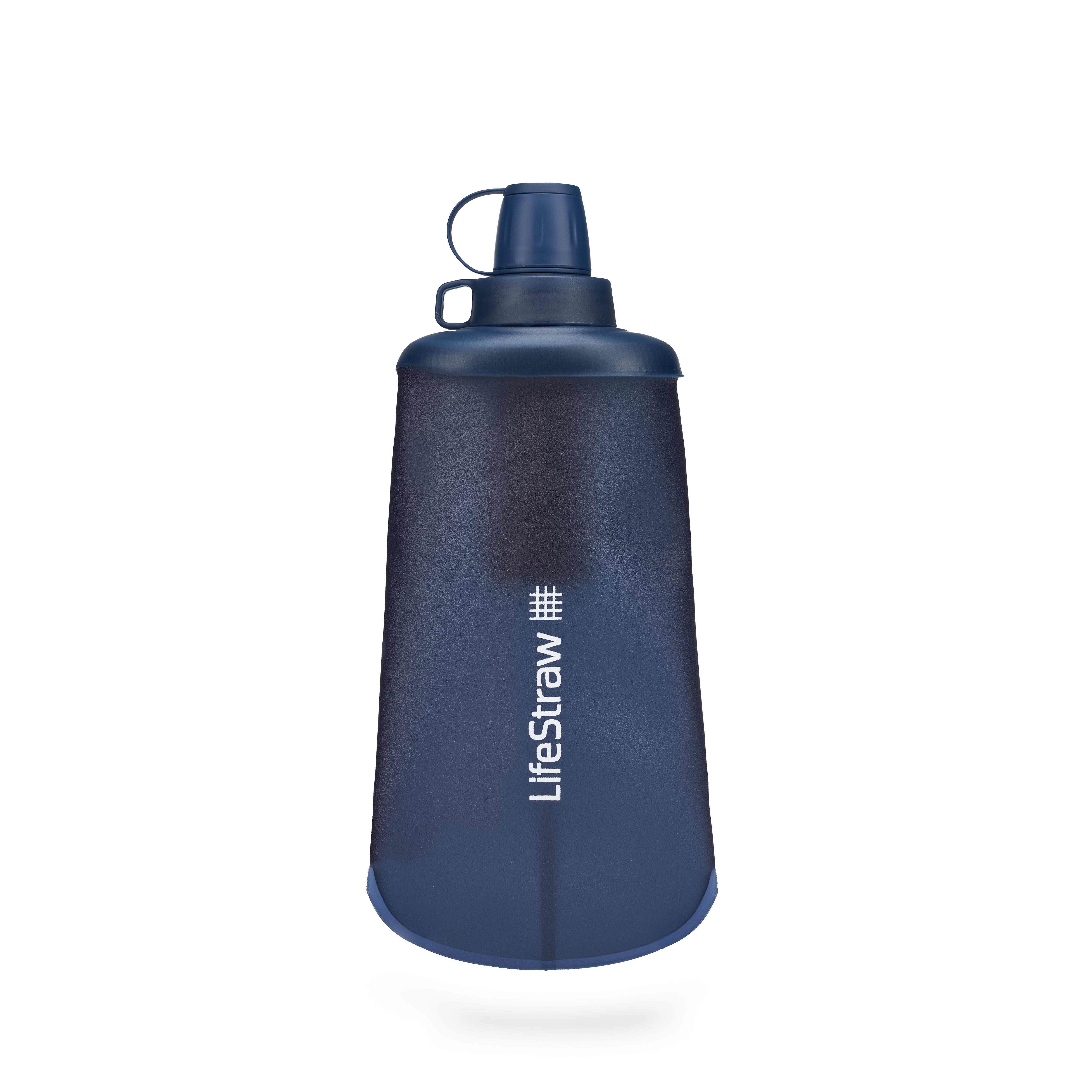 Peak 650ml Collapsible Squeeze Bottle w/ Filter Mountain Blue