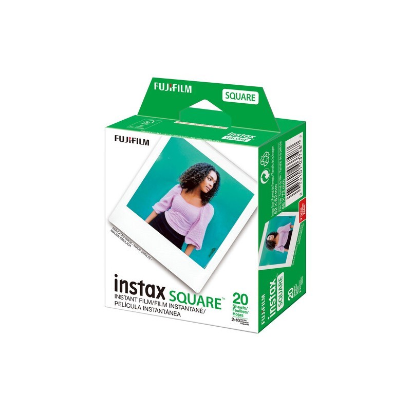 Instax Square Film with White Border - (20 Sheets)