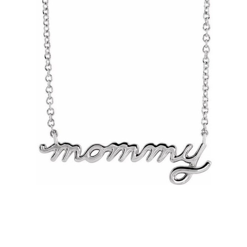 Sterling Silver Petite Mommy Necklace