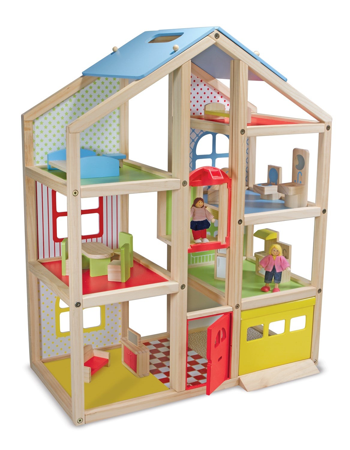 Hi-Rise Wooden Dollhouse Ages 3+ Years