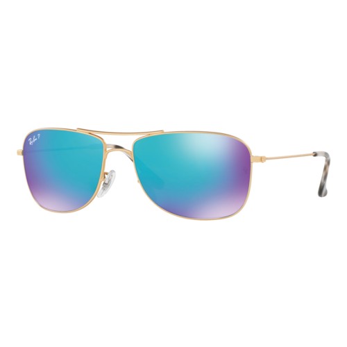 Ray-Ban Chromance Sunglasses Gold/Blue Mirror Chromance, Size 59 frame Gold/Blue Mirror Chromance