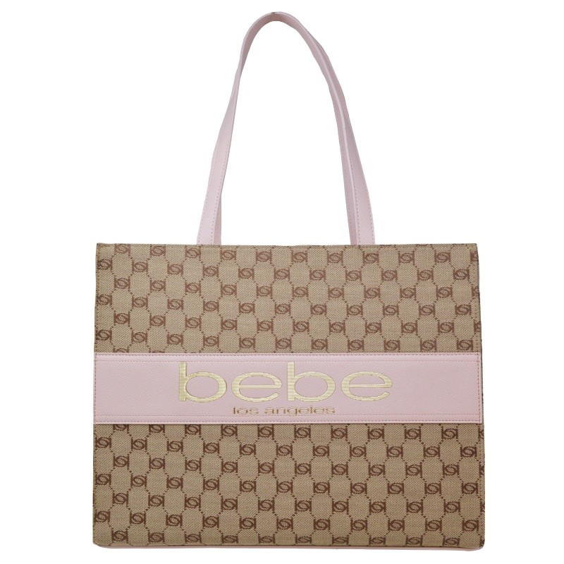 Serena Large Jacquard Tote Powder Pink