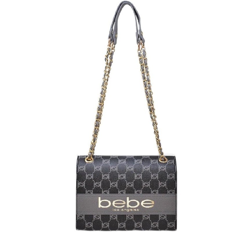 Serena Monogram Shoulder Bag Black