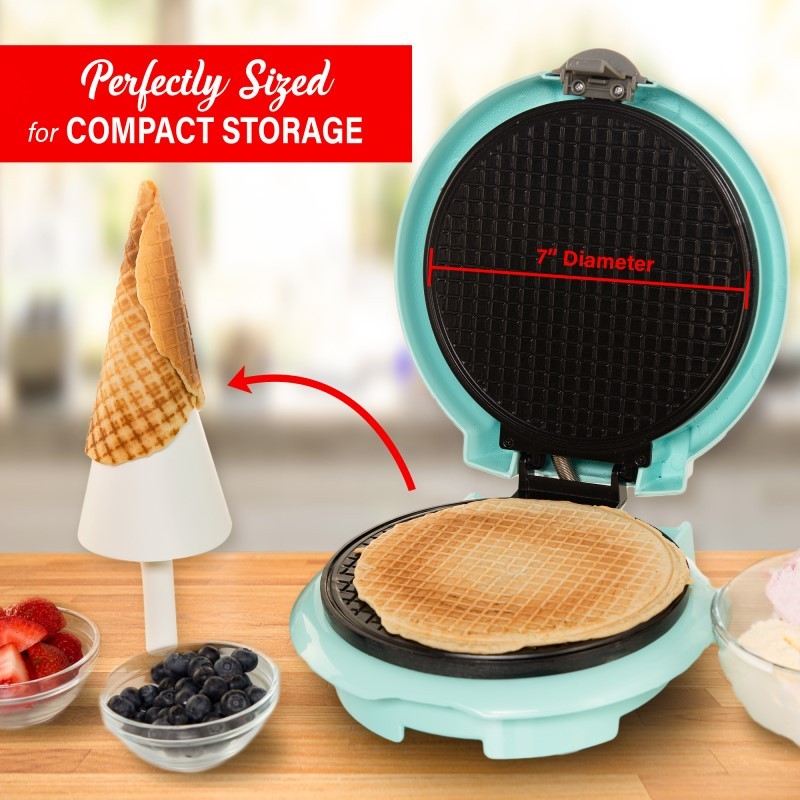 750w Waffle Cone Maker - (Blue)