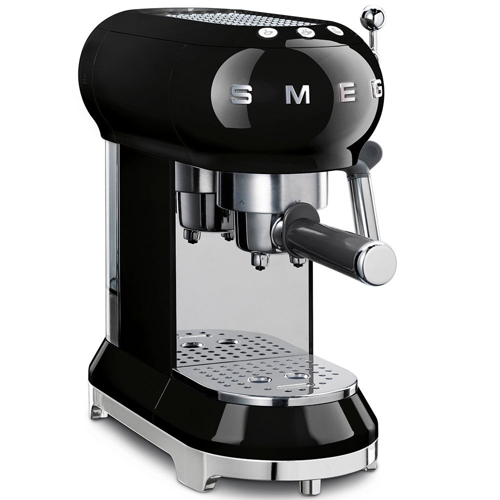 50's Retro-Style Espresso Manual Coffee Machine, Black