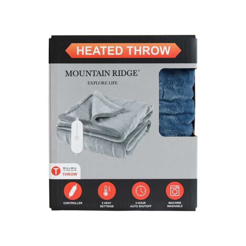 Microplush Heated 50x60 Throw - (Blue)