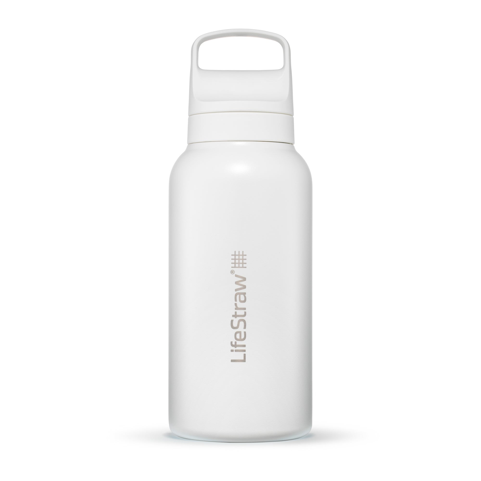 LifeStraw Go 1L Stainless Steel Filtered Water Bottle Polar White