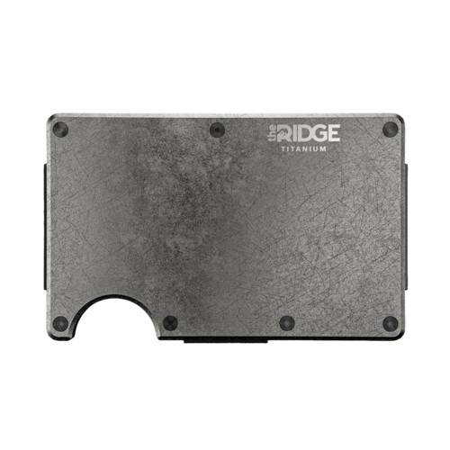 The Ridge Wallet Titanium Money Clip Stonewashed