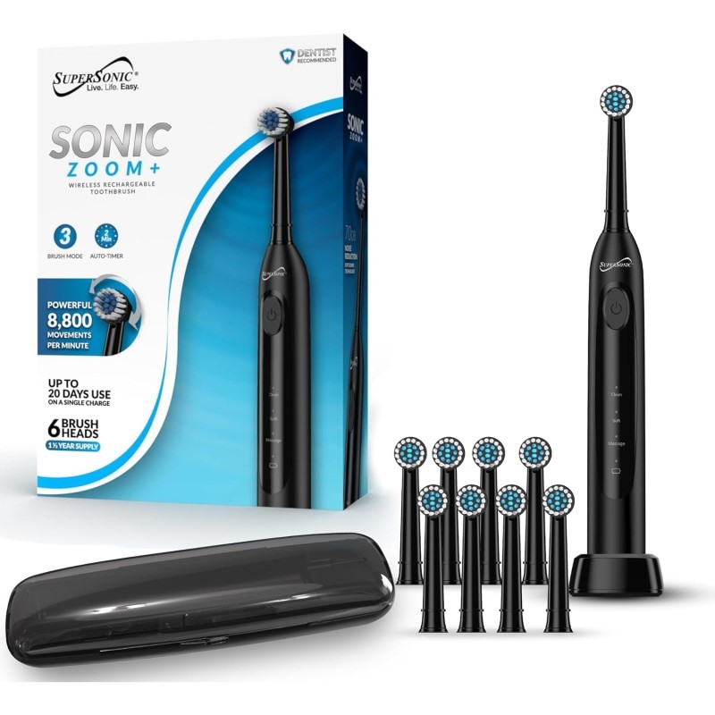 Sonic Zoom+ Advanced Electric Toothbrush with 6 Brush Heads