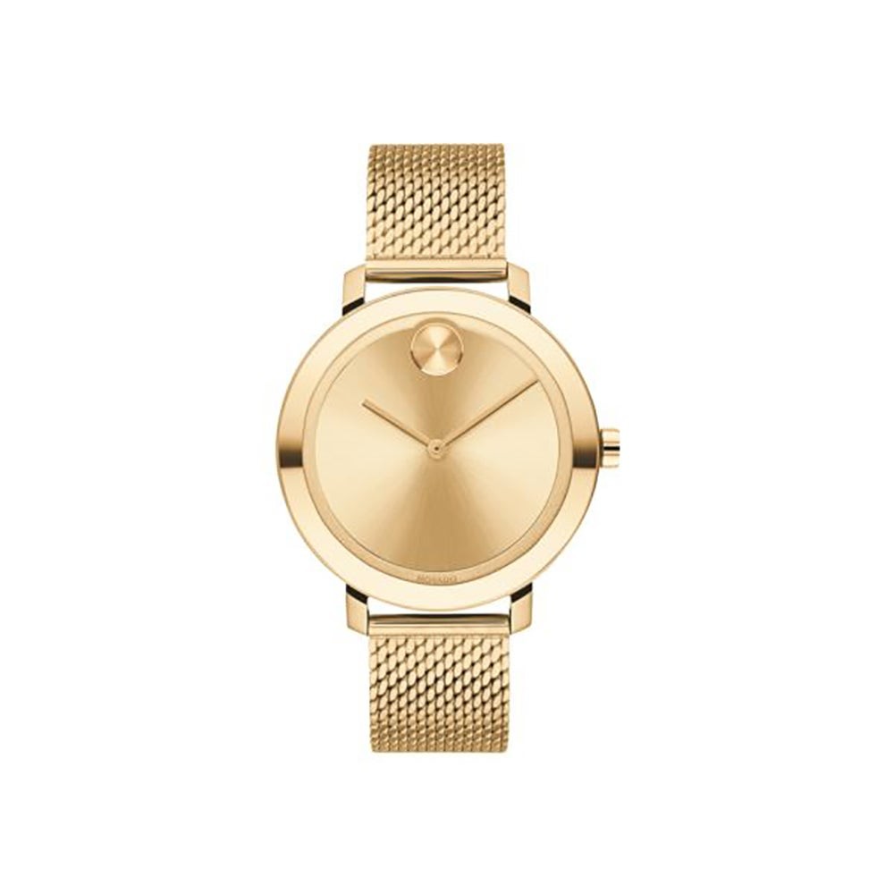 Ladies BOLD Evolution Gold-Tone Stainless Steel Mesh Watch Gold Dial