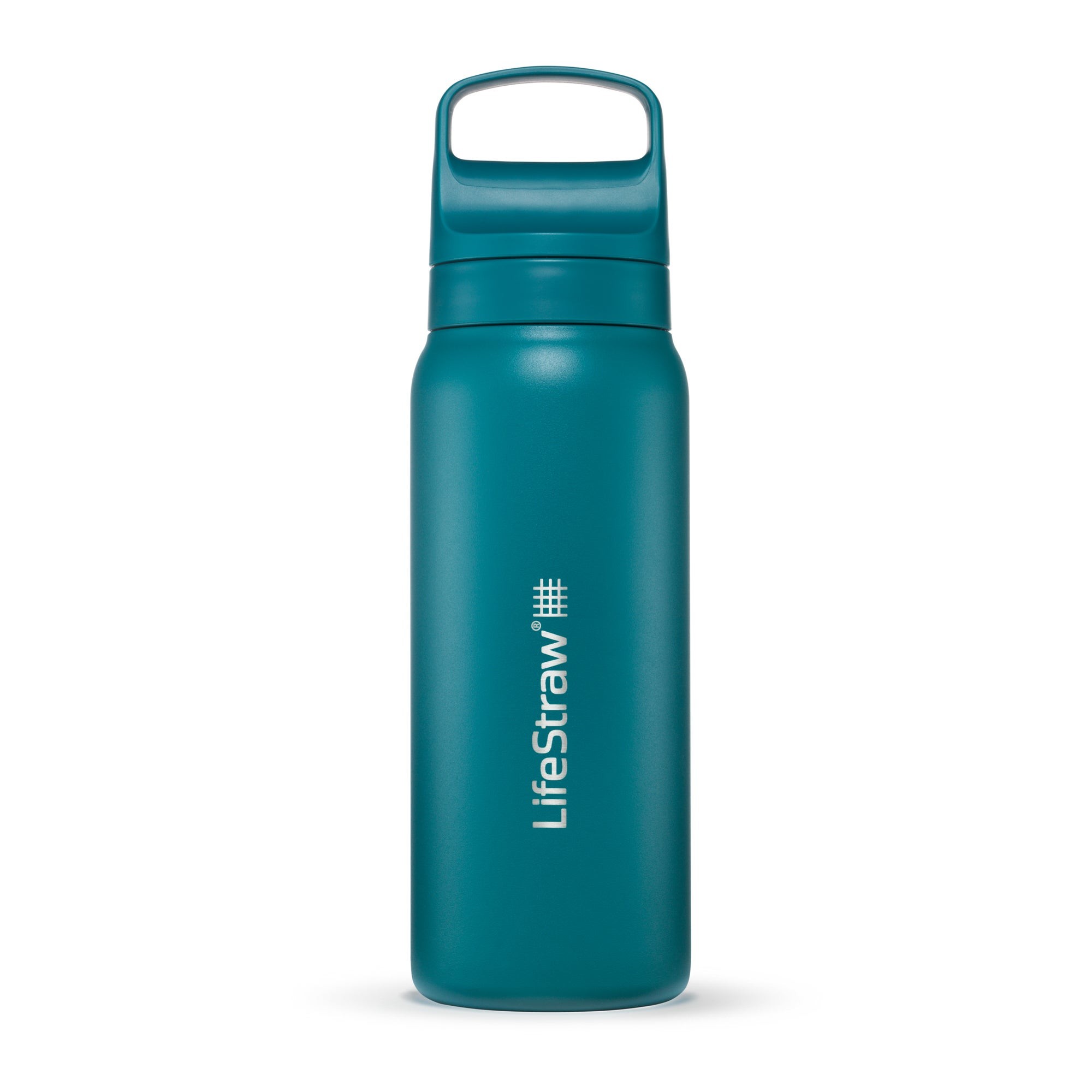 LifeStraw Go 24oz Stainless Steel Filtered Water Bottle Laguna Teal