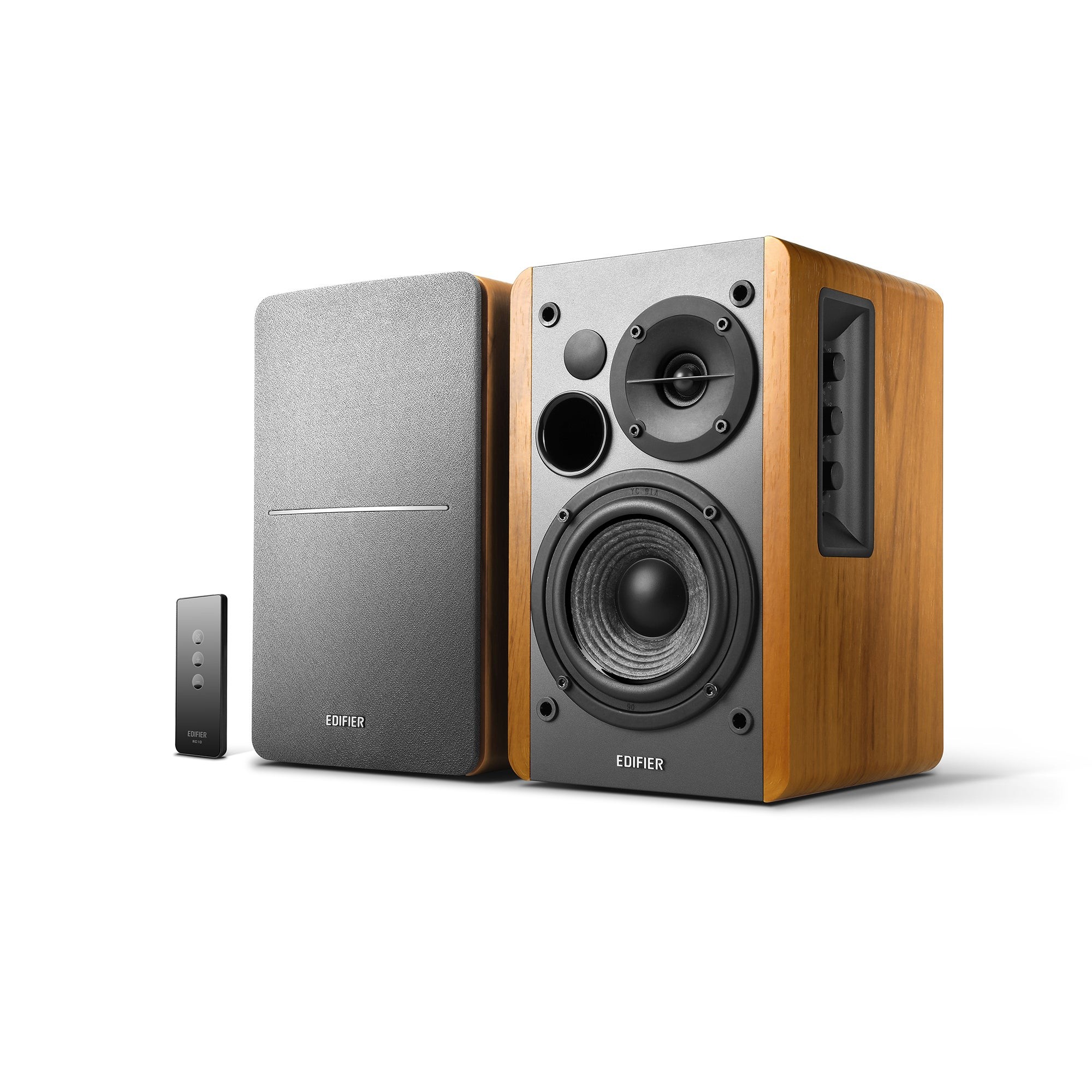 R1280T Powered Bookshelf Speakers - Set of 2 Brown