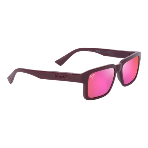 Maui Jim Kahiko Sunglasses Matte Burgundy/MAUI Sunrise, Size 53 frame Matte Burgundy/MAUI Sunrise