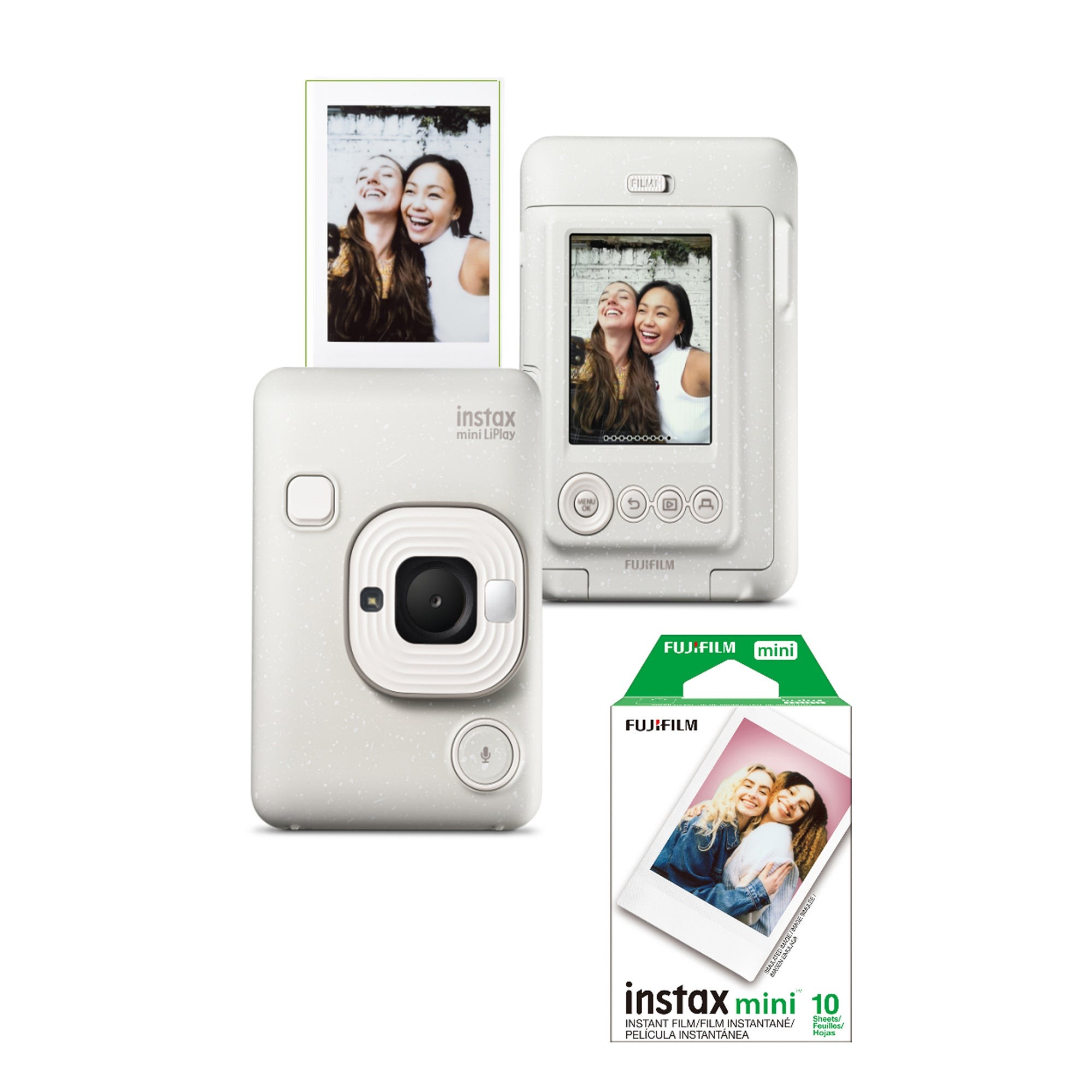 Instax Mini LiPlay Instant Photo Hybrid Bundle Misty White