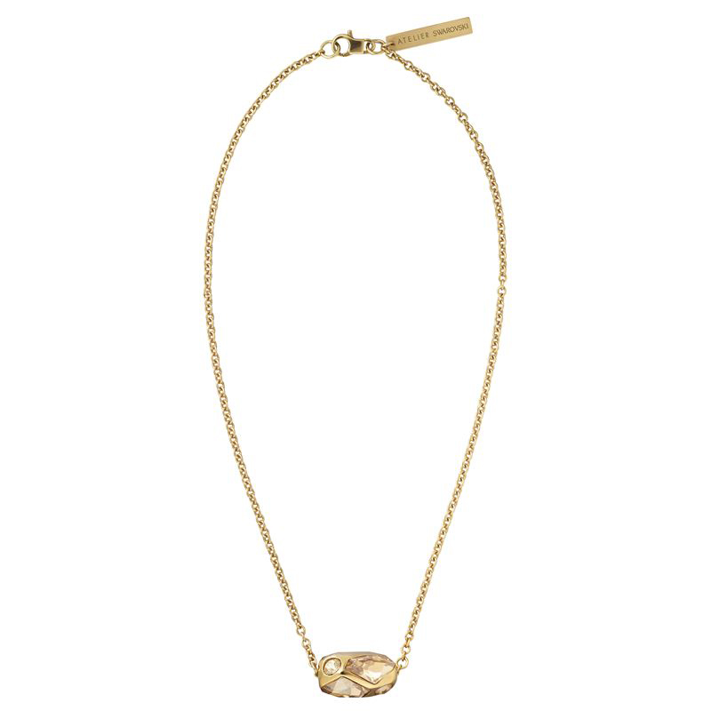 Atelier Swarovski Crystal Bead Single Necklace Golden Shadow