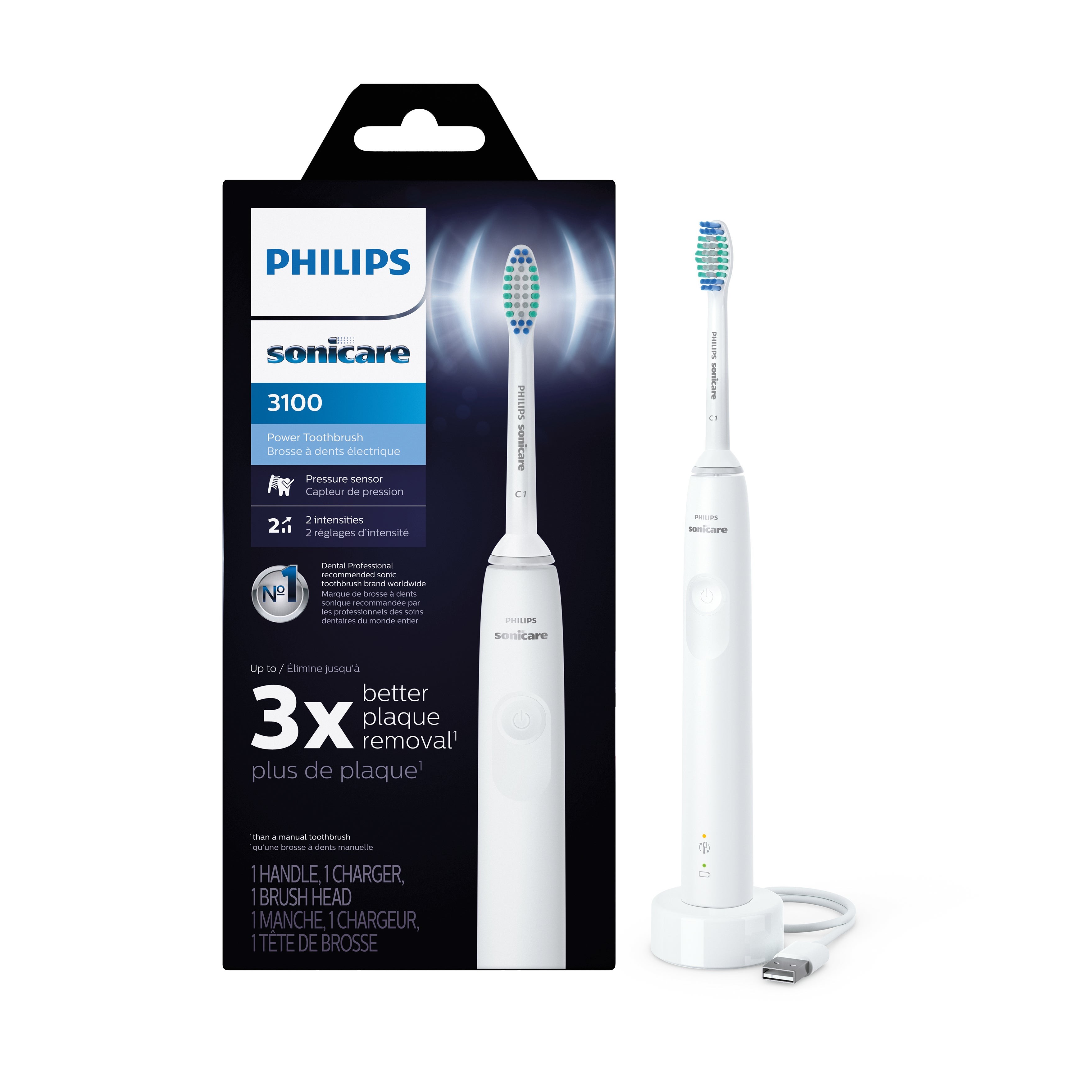3100 Series Sonic Electric Toothbrush White