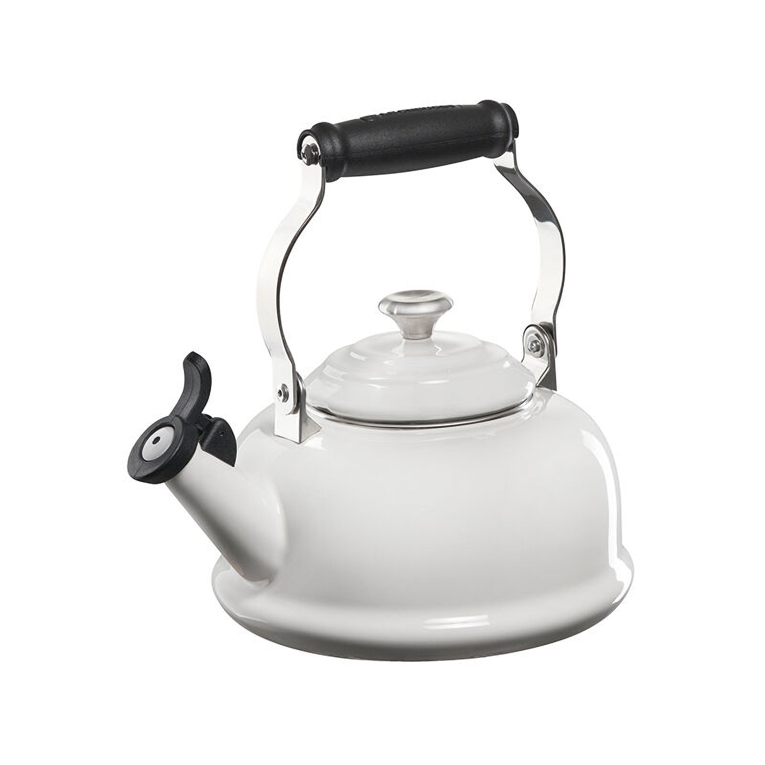 Classic Whistling Kettle w/ Metal Finishes White