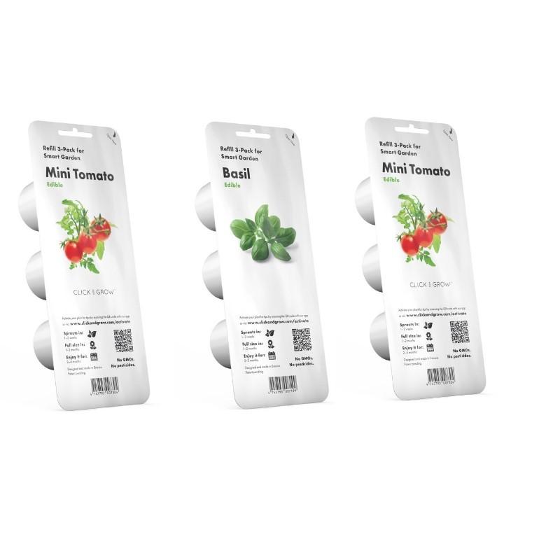 Basil-Mini Tomato-Lettuce Pods - 9 Pack