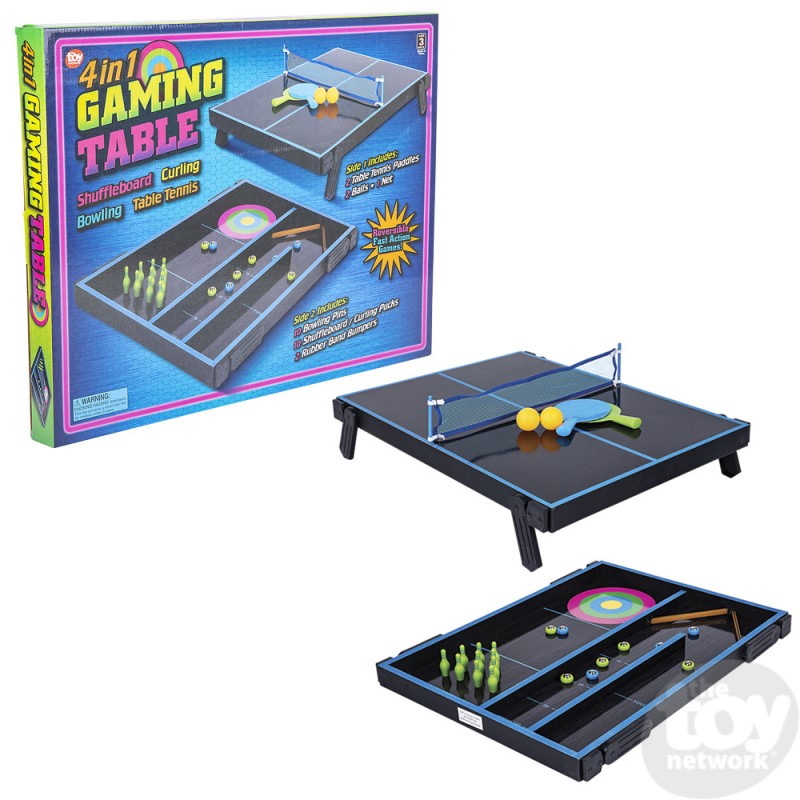 Neon Wooden Tabletop 4 in 1 Game
