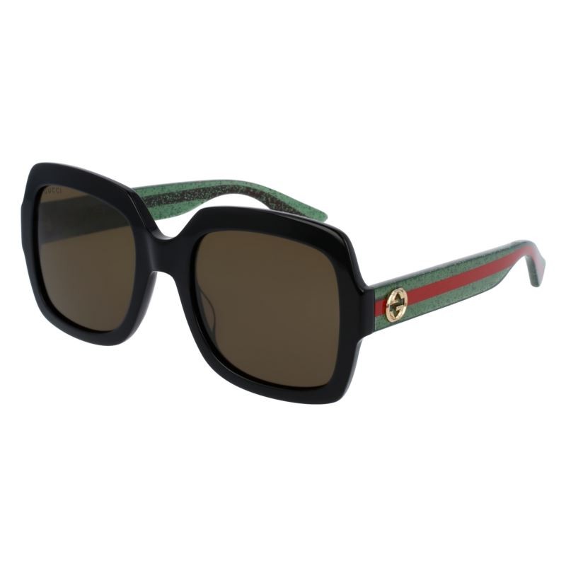Square Sunglasses Black/Green/Red